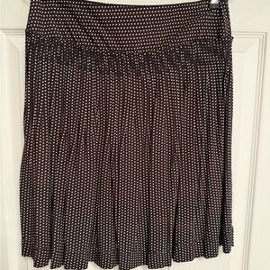 Cocoa Brown and White A-Line Skirt